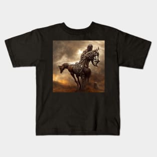 celtic statue riding a horse Kids T-Shirt